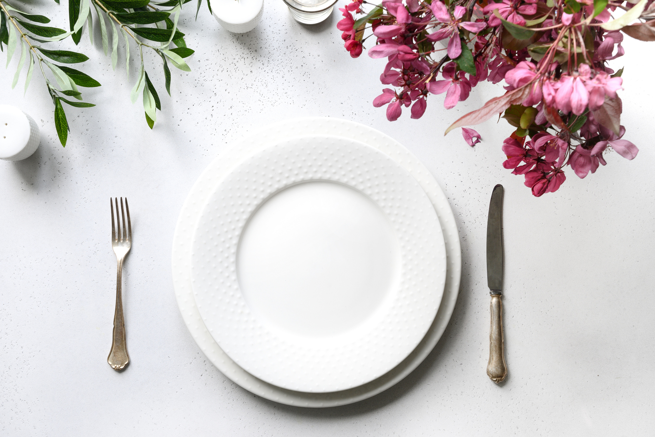 Table Setting with Flowers
